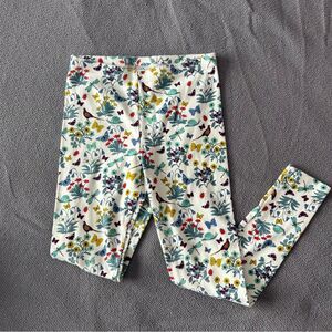 Tea Collection Girl's Bird Butterfly Printed Cotton Leggings Size 7
